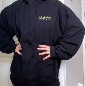 Brandy Melville “Racing Team” oversized hoodie